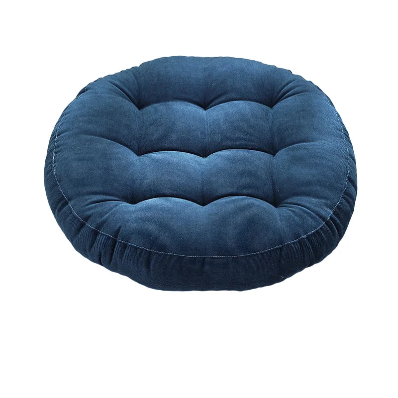 coussin rond velours bleu turquoise anti décubitus polyester doux moderne adultes