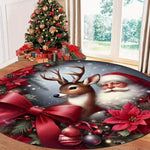 tapis rond père noël lanterne magique moderne salon chambre extérieur festive polyester