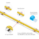 ruban led 576 led 2700k 6500k 24v clips horizontales moderne blanc jaune bleu