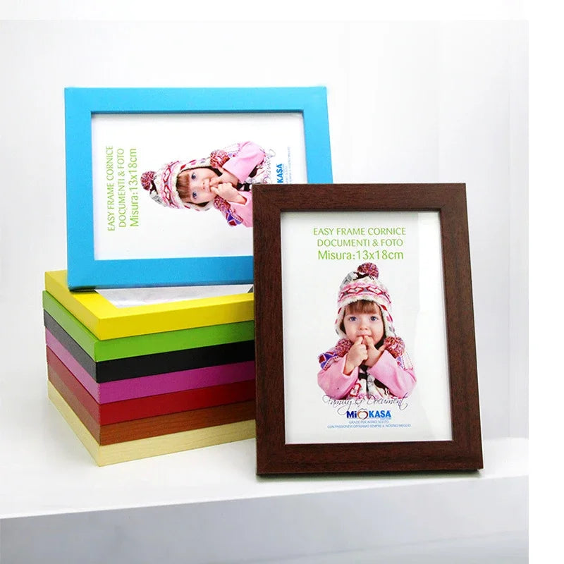 cadres photo modernes transparents couleurs vives noir marron vert jaune rose simple