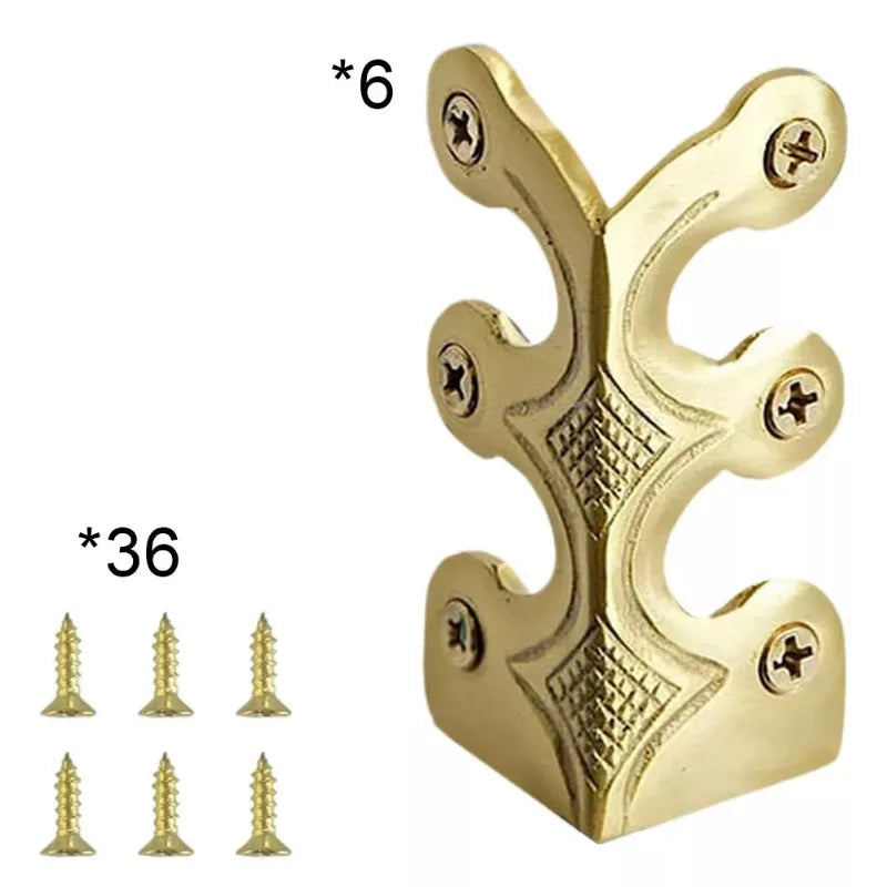 pieds meuble vintage ornements floraux bronze doré argenté noir classiques vis