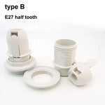 support douille lampe e14 e27 base abat jour moderne noir blanc fixation adhésive