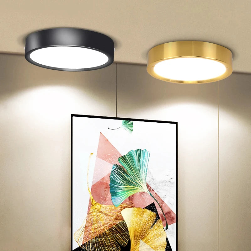 Spot LED Or Moderne Surface Montée Plafonnier 5W 10W 15W 25W Couleurs Changeables