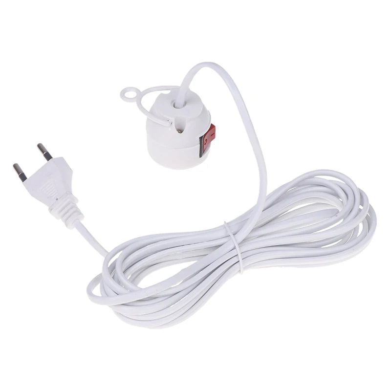 câble électrique blanc moderne interrupteur prise ue 4m métal lisse opaqué
