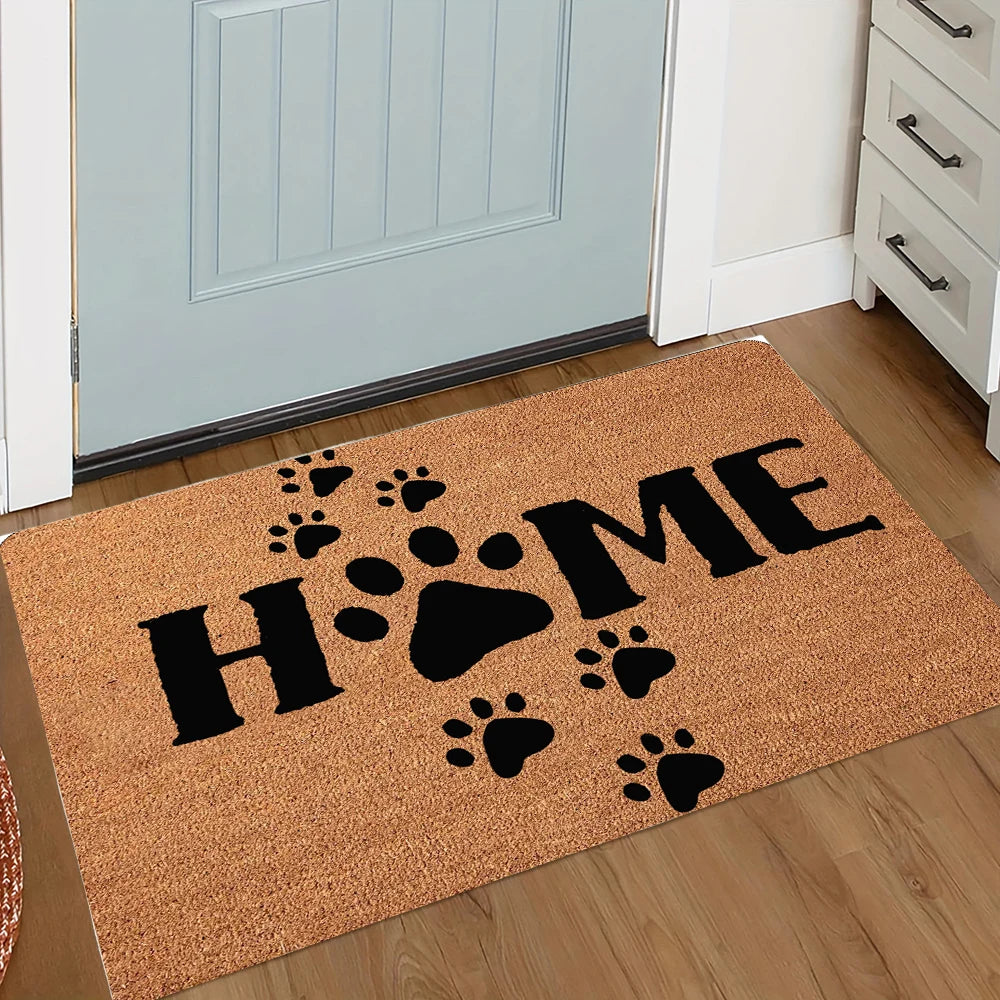 tapis d'entrée moderne humoristique welcome madafakas chat noir check vibeintérieur