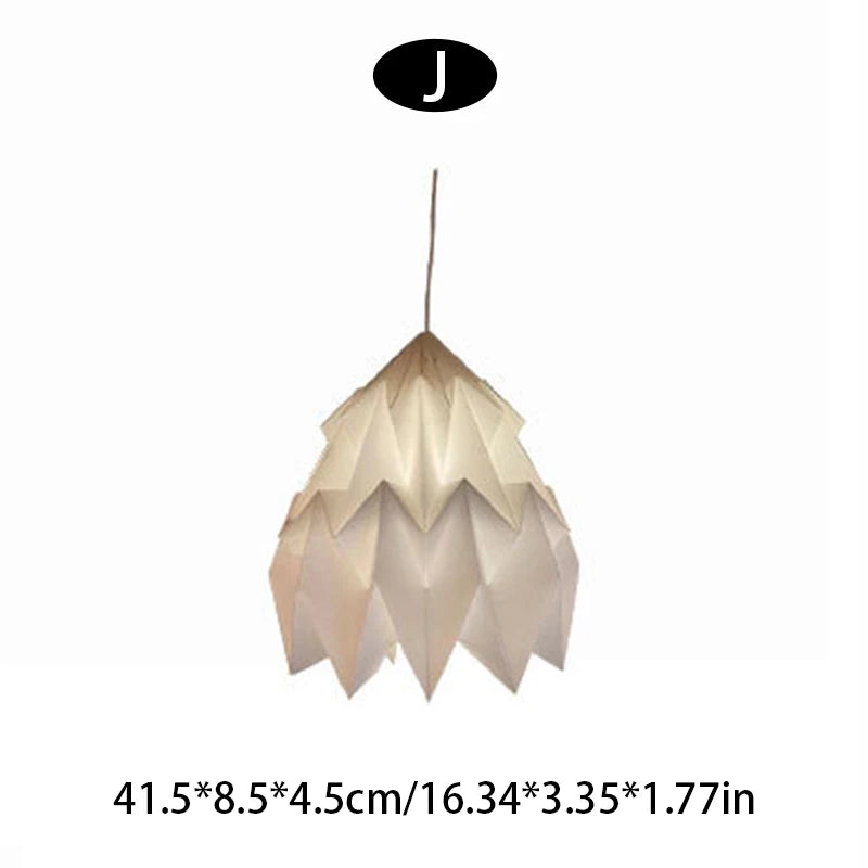 couvre lampe suspendu moderne blanc rayures horizontales fil inoxydable chambre salon decoration