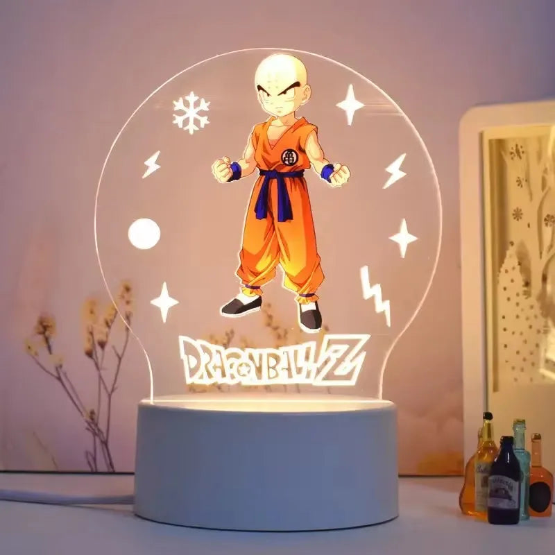 lampe led dragon ball transparente personnages goku animation décoration noël moderne