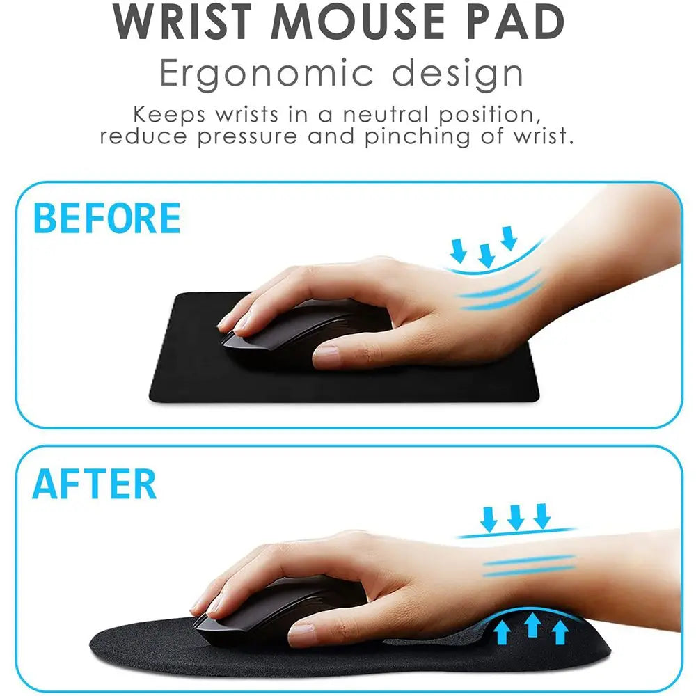 tapis souris ergonomique adhésif noir rouge bleu orange violet moderne confortable