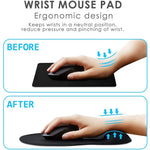 tapis souris ergonomique adhésif noir rouge bleu orange violet moderne confortable