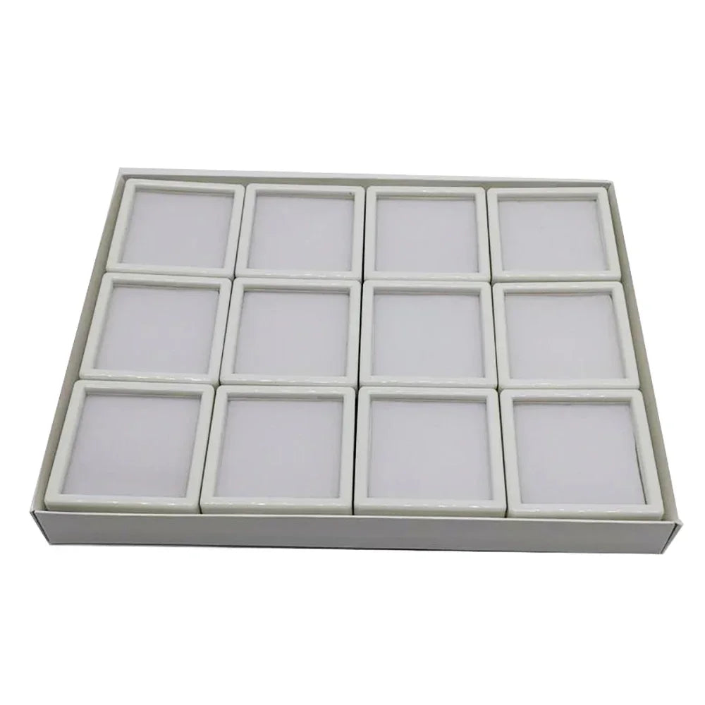 boîtes bijoux noir blanc compartiments carrés moderne storage box organizer showcasegems