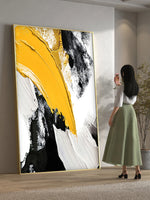 Tableau abstrait moderne peint à la main salon