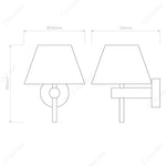 lampe murale moderne blanc doré abat jour mat fixée chambre salon entrée