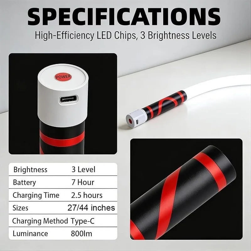 ruban led flexible blanc rechargeable port type 800lm lumiere travail inspection espaces restreints