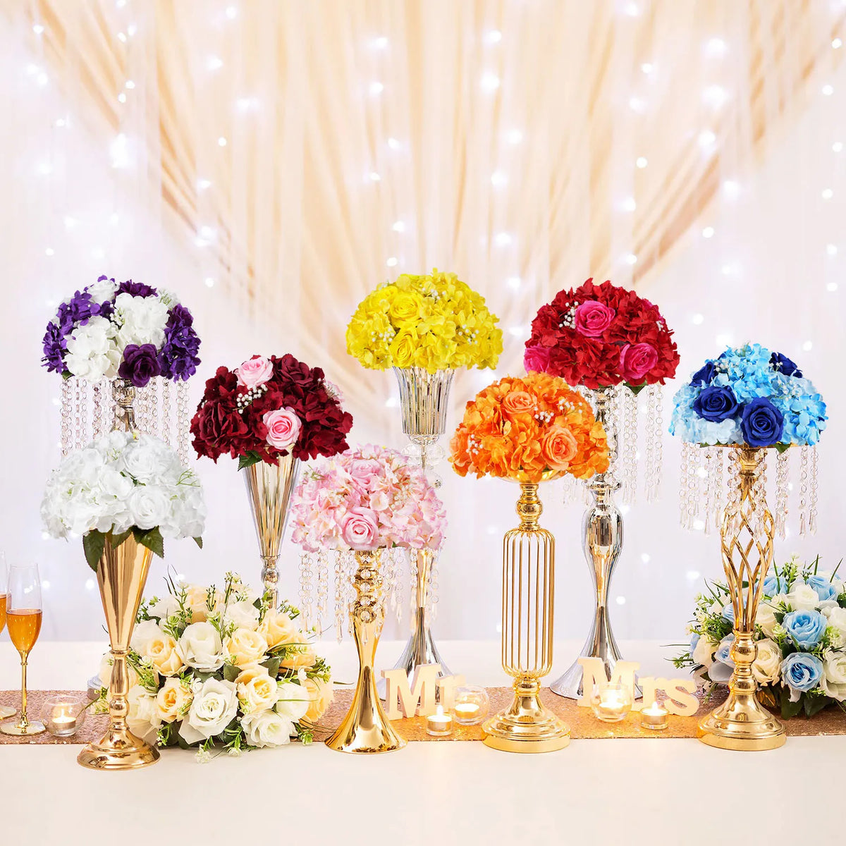 décoration intérieure bouquet artificiel blanc rose élégant mariage événement maison