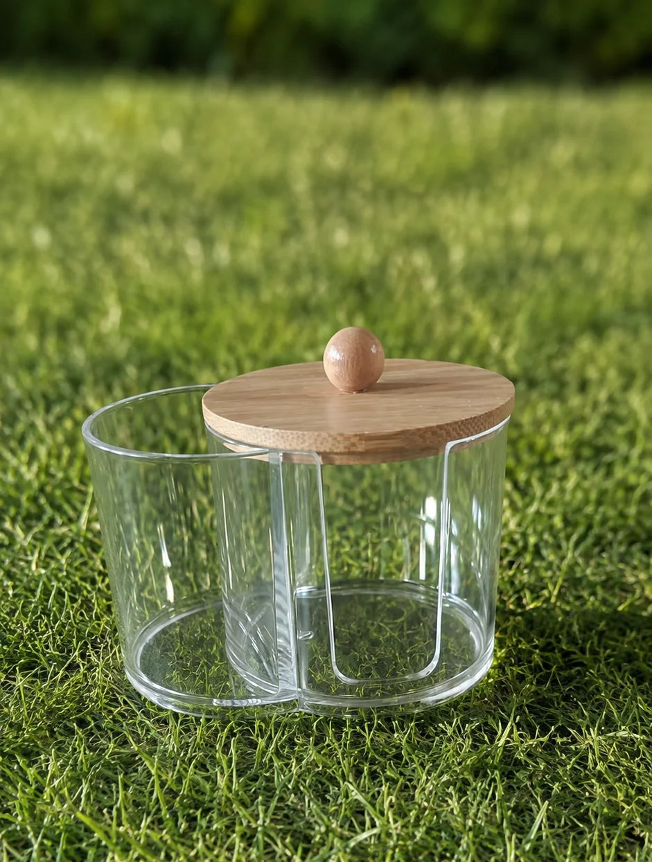 boîte rangement transparent coton tige acrylique moderne minimaliste rechargeable articles divers