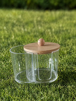boîte rangement transparent coton tige acrylique moderne minimaliste rechargeable articles divers