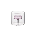 bougeoir transparent moderne bougie allumettes pied central table fête