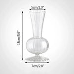 vases décoratifs modernes transparents rayures vertes fleurs maison table mariage