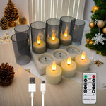 bougies led rechargeables sans flamme blanc modernes télécommande décoration intérieure noël mariage
