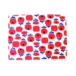 nappe table motif floral moderne rouge blanc bleu marine tissu coton polyester decoration intérieure