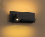 applique murale led moderne recharge sans fil étagère orientable chambre coucher minimaliste blanc noir