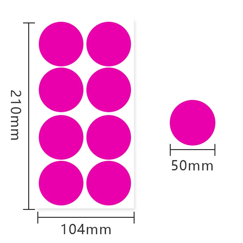 autocollants ronds multicolores 100 pièces stickers adhésifs décoration moderne minimaliste