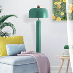 Lampadaire champignon vert dans une chambre à coucher