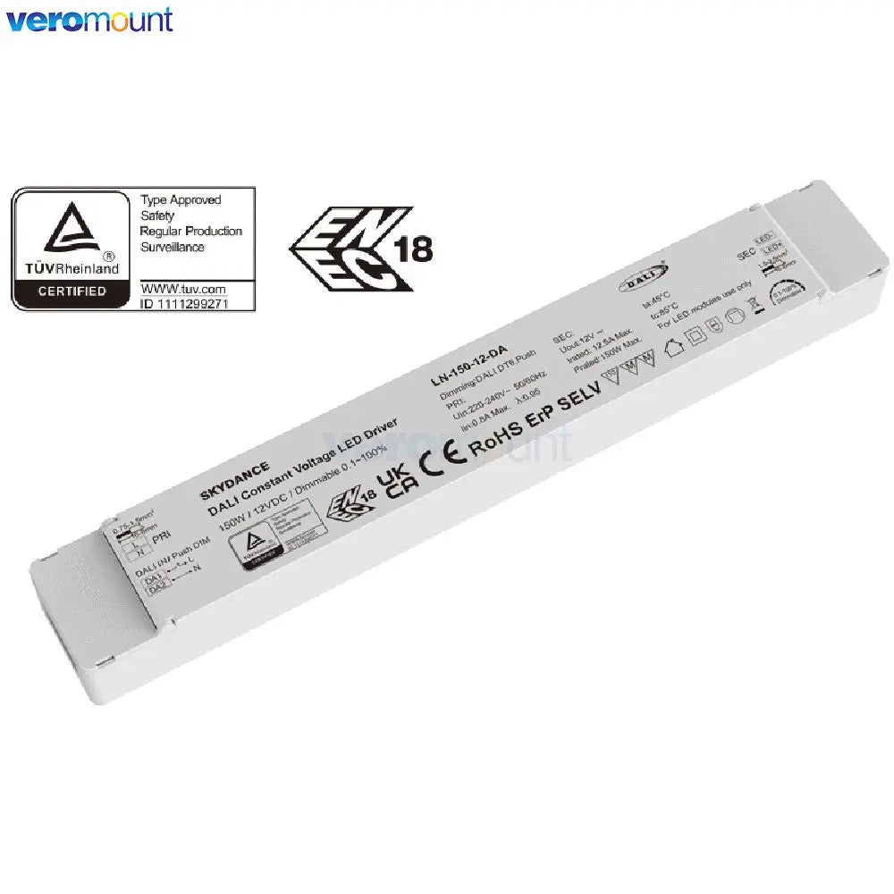 pilote led 150w 12v 24v dali cct constant voltage veromount blanc moderne