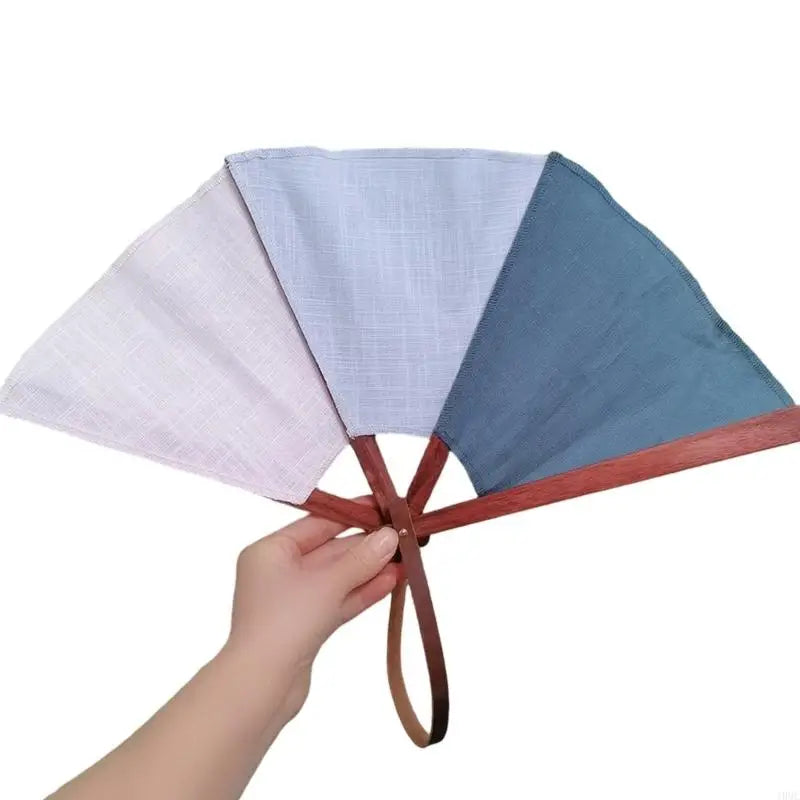 éventail pliant classique blanc bleu gris texture lin motif floral cuir mariage fête