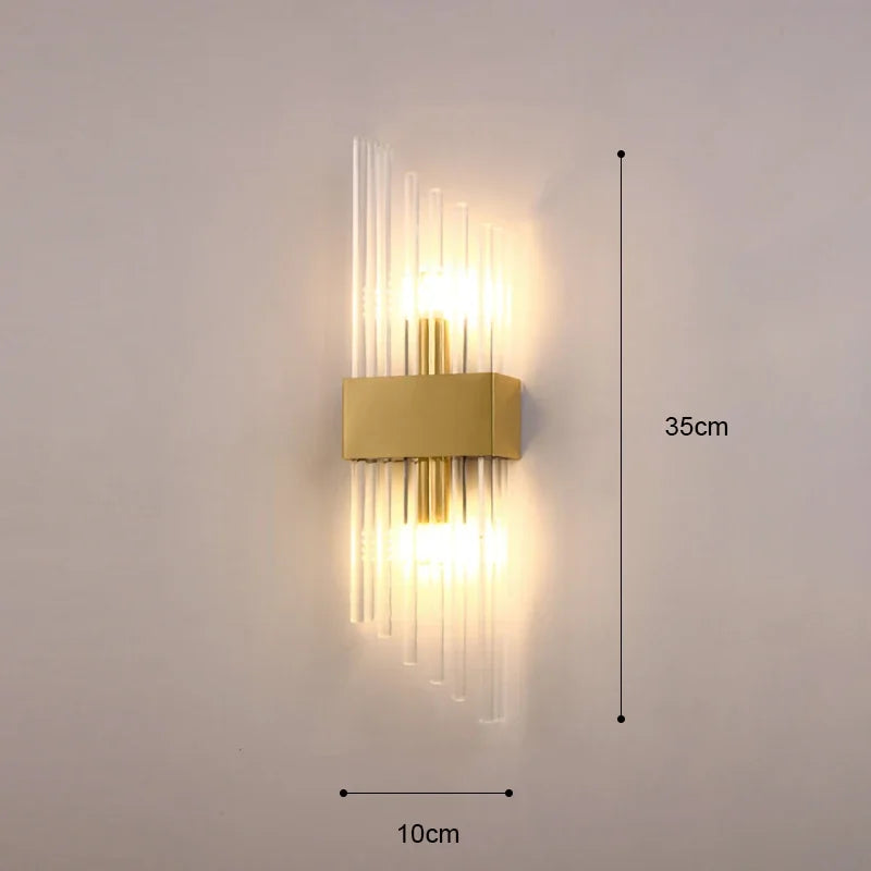 applique murale moderne or transparent acier inoxydable certification rohs ul vde ccc cqc fcc