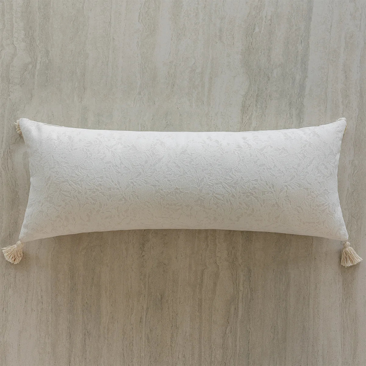housse coussin adhésive moderne motif floral rectangle 35x90cm polyester decoration adhésif tassel opaque
