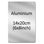 panneau publicitaire personnalisable moderne argenté lisse minimaliste aluminium rectangle
