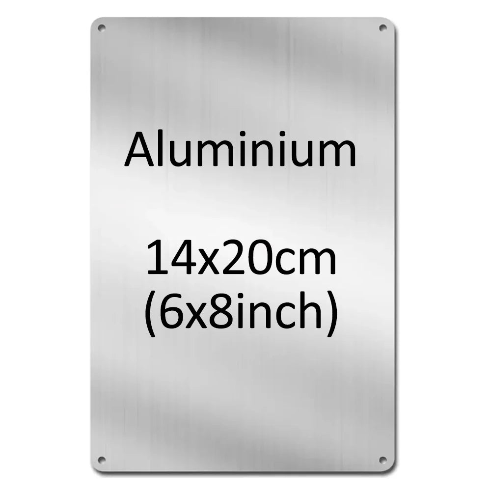 panneau publicitaire personnalisable moderne argenté lisse minimaliste aluminium rectangle