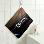 gant toilette noir bleu blanc logo daiwa motif floral durable maison restaurant