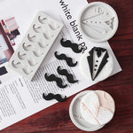 moules silicone gâteaux pâtisserie motifs moustaches nœuds papillon décorations cupcakes