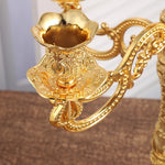 bougeoirs or baroques têtes motifs floraux classiques ornements noël événements