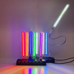 lampe led flexible 24leds couleur rouge jaune bleu vert violet rose blanc blancchaud clips