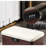 boîte rangement sécurisée imperméable moderne respectueuse environnement blanc marron rétro compact bijoux documents porte