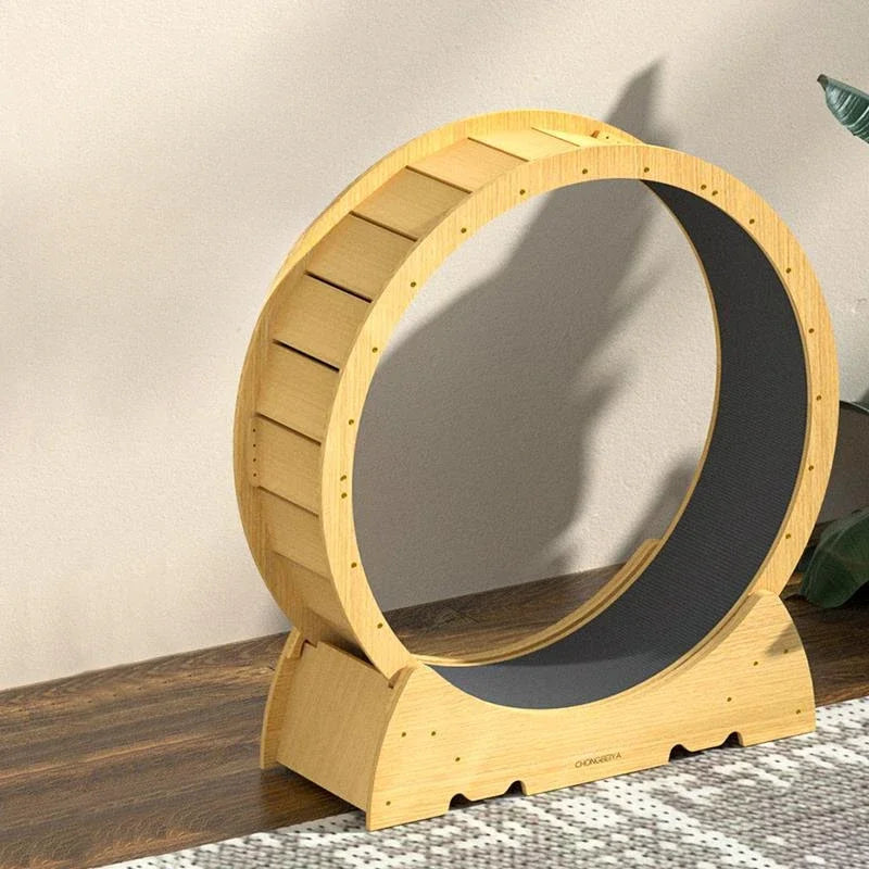 roue d'exercice hamster bois naturel moderne taille XL