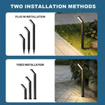 lumière solaire ip65 led rgb noir moderne extérieure jardin allée patio