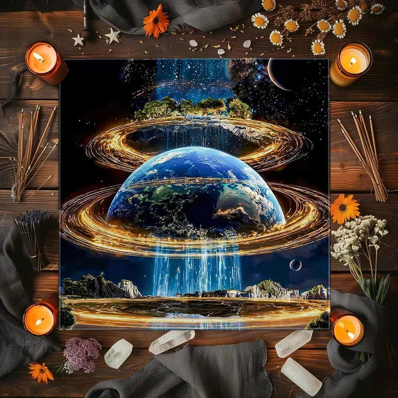 cartes tarot marron clair motifs géométriques classiques réutilisables imperméables machine