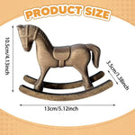 décoration cheval bascule bois vintage miniature bronze marron foncé aspect vieilli texture rugueuse figurine