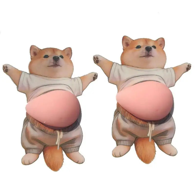 aimants réfrigérateur dessin animé chien chat orange gris rose mignon cartoon