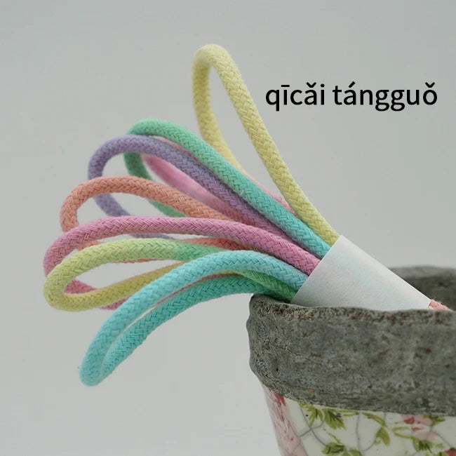 corde macramé multicolore tressée 100 coton 3.3 yds haute ténacité créative artisanale pastel rose