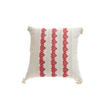 coussin patchwork géométrique rouge vert noël moderne décoration maison festive amovible lavable