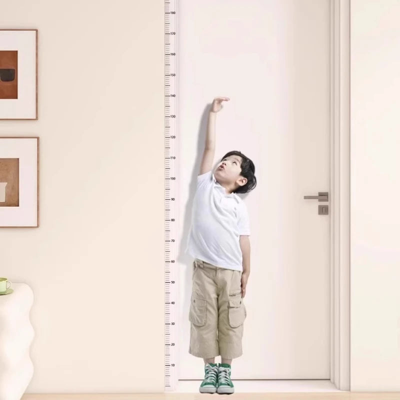 règle croissance murale adhésive blanc lignes noires 200 cm moderne chambre enfant bébé imperméable
