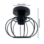 lampe moderne industrielle noir doré cage métallique éclairage entrée couloir cuisine