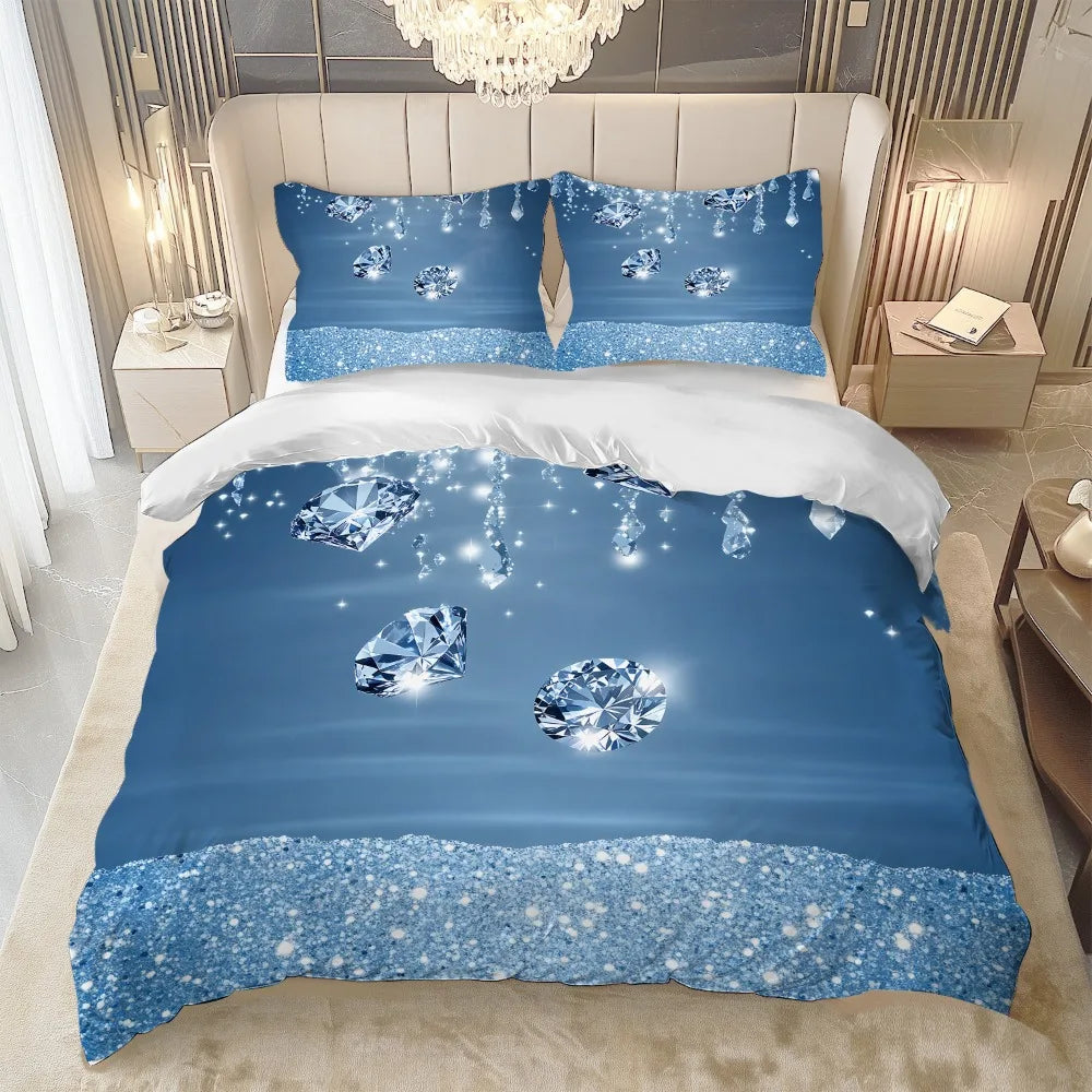 Motif impression 3D sur tissu polyester brossé de la parure de lit