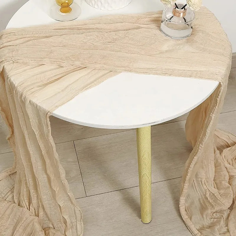 nappe plissée vert olive élégante table noël fête semi transparent