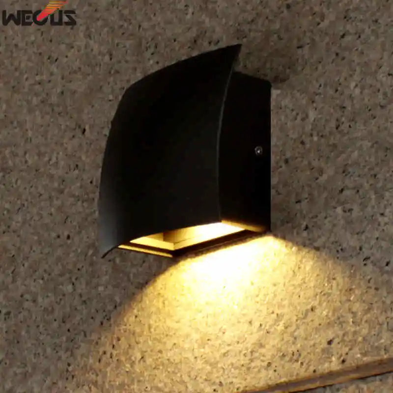 applique murale led moderne noir ip65 résistante extérieur intérieur fixations vis